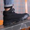 Waterproof Men Boots Rotating Buttons Safety Shoes Men Puncture-Proof Work Boots Steel Toe Shoes Light Indestructible Shoes