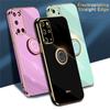 Plating Ring Phone Case For Samsung Galaxy A53 A33 A73 A23 A13 A03S A22S A52S M23 M13 M32 M33 M53 S21 S22 Ultra Plus Shockproof Stand Holder Cover