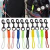 1Pc Diving 316 Stainless Steel Bolt Snap Hook With Rope Hand Woven Luminous Fixed Rope Anti-lost Safety Rope BCD Accessories
