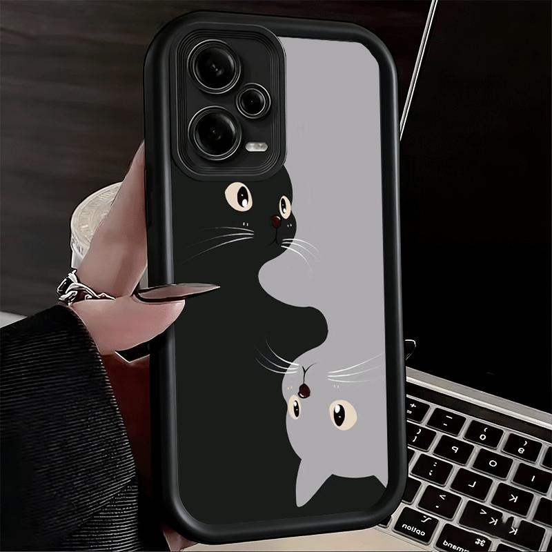 Phone Case for Xiaomi Redmi Note 15 14 13 Pro Plus Black Cat Cartoon Cute Shell 12S 11 11S 11T 5G 14S Soft Silicone Funda