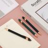 PATIKIL 8pcs Black Ink Ballpoint Pens Crystal Diamond Twisted Metal Pen Medium Point for Note Taking Journaling Multicolor 1.0mm
