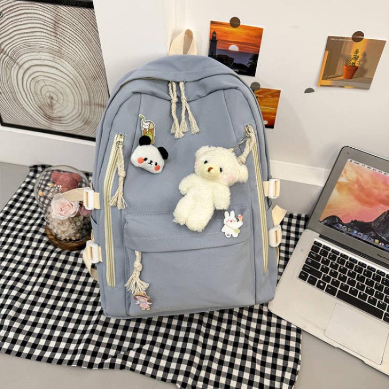 Large Women's Cute Japanese Style Backpack, Korean-Inspired, Versatile for Middle School Students