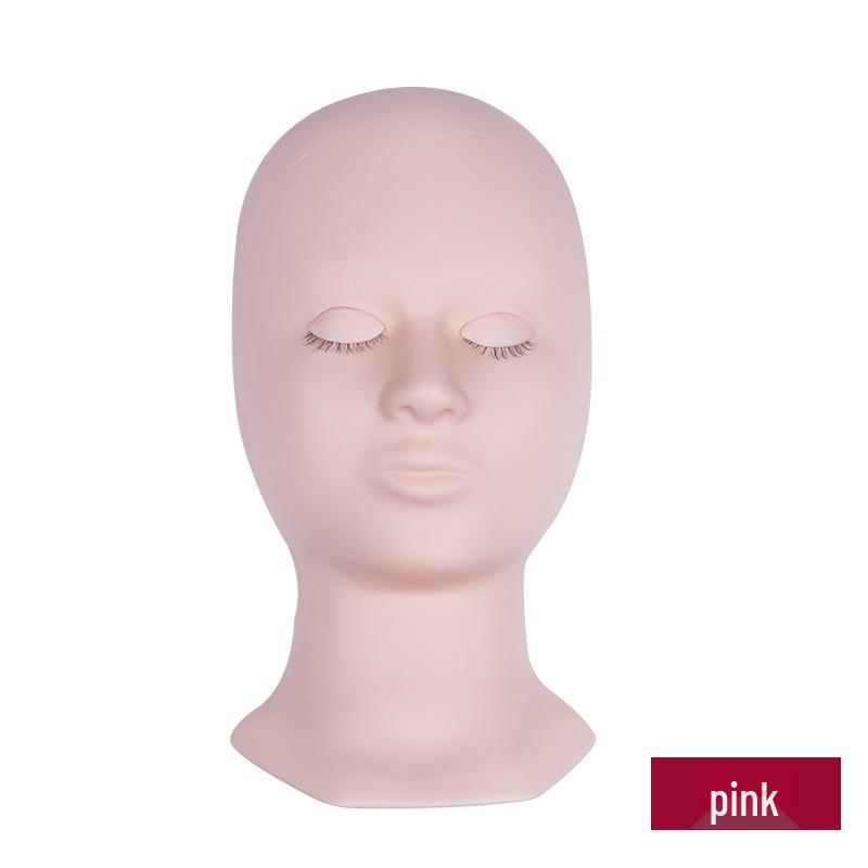 Realistic Silicone Mannequin Head for Eyelash Extension Practice with Removable Eyelids