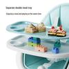 Adjustable Portable High Chair for Infants - Foldable Children's Dining Seat with Double Layer Tray