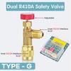R410/R22 Safety Valve Sealed Brass 1/4 5/16 Inch Air Conditioning Charging Hose Valve Adapter Refrigeration Tool Air Conditioner