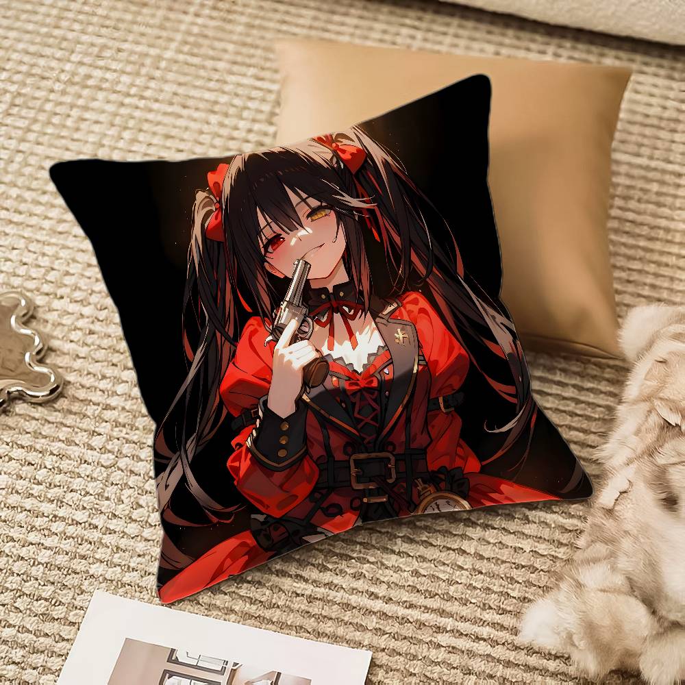 Tokisaki Kurumi DDate A Live Pillow Case Antidustmite Invisible Zipper Sofa Bed
