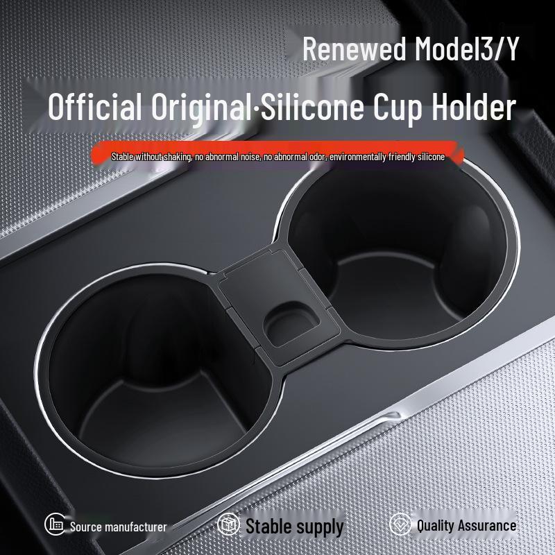 Silicone Anti-Shake Cup Holder for Tesla Model 3/Y Center Console