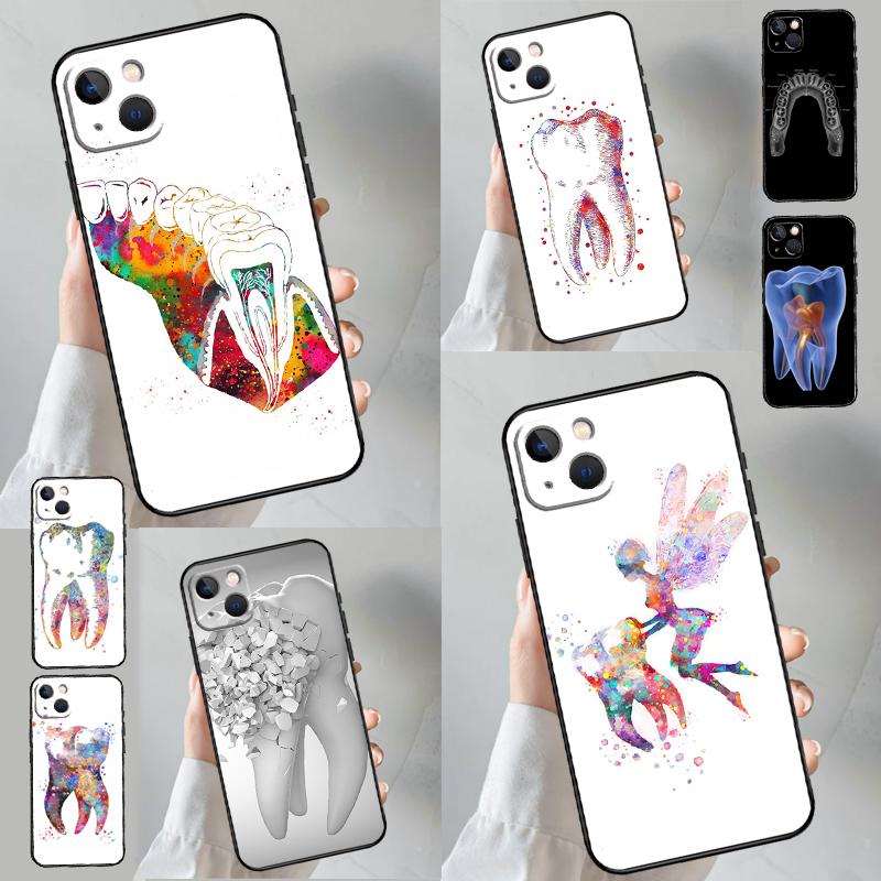 The Dentist Tooth Phone Case For iPhone 15 Pro Max 11 12 13 14 16 17 Pro Max mini Plus 16e 17 Air Cover Funda