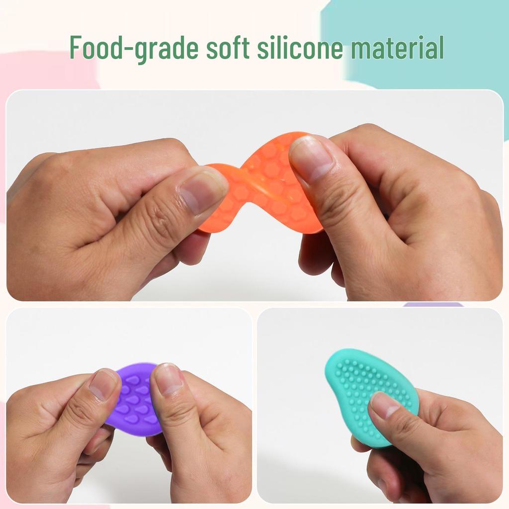 Dekompression Silikon Fidget Spielzeug für Kinder - Weiche Textur Sorgenstein Sensorische Hilfe
