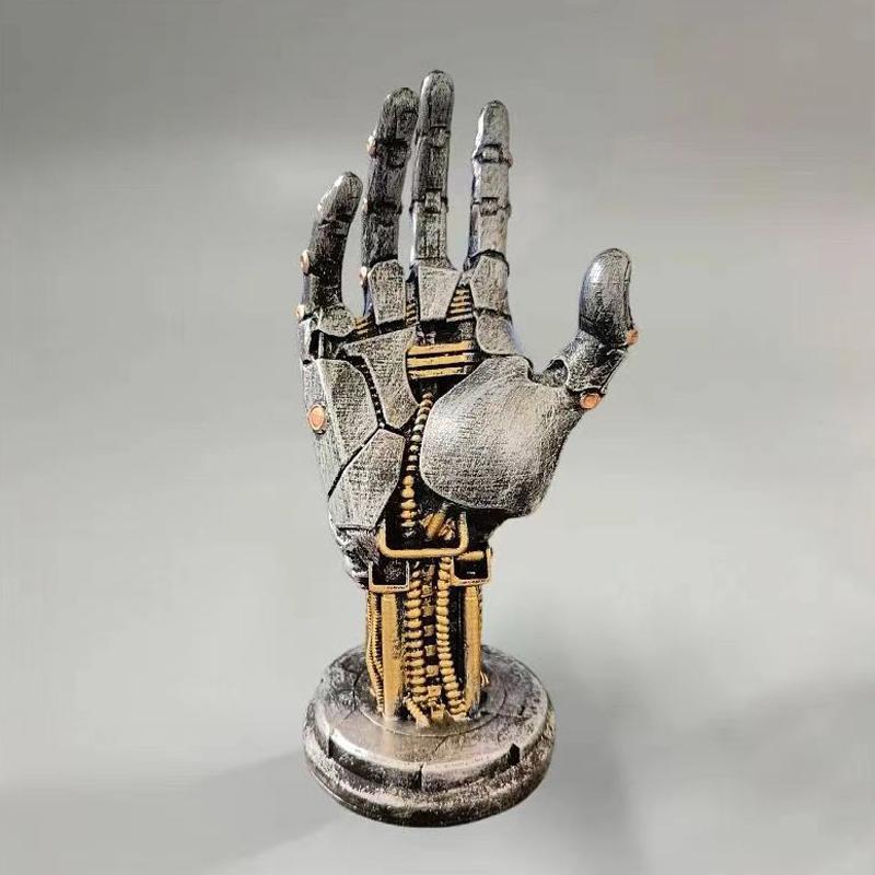 Kreativer Spielcontroller-Schreibtischständer, Mechanischer Arm Harz Handwerksornament, Aufbewahrungsregal