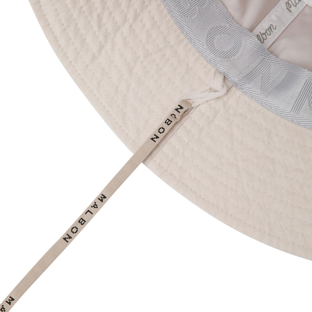 MALBON GOLF New Basic Logo Bucket Hat Beige