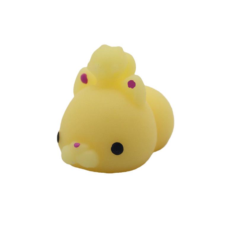 Japan Moe Small Animal Squeeze Toy: Soft Rubber Dumpling Peach