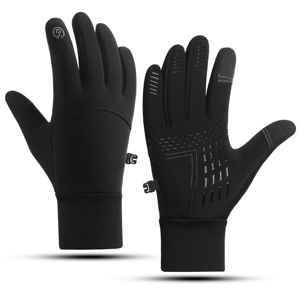 Winter Motorcycle Gloves Smartphone Cold Weather Cycling and for and School Size [1-Second Heat-Up, Compatible] Men's Gloves, Warm, Waterproof,