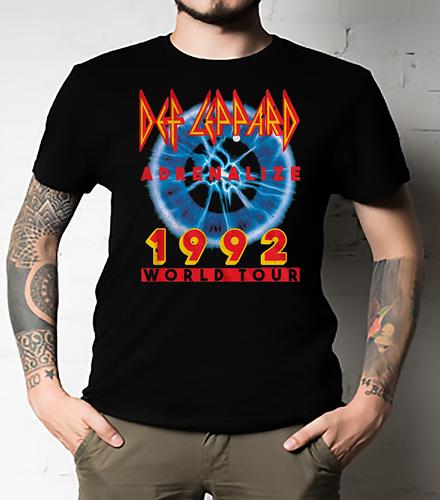 Tendance Def leppard 1992 world tour T-shirt classique Unisex All Size S разноцветный