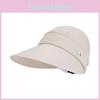 Summer Sun Hat With Leaf Decoration And Detachable Crown Uv Protection For Casual Wear