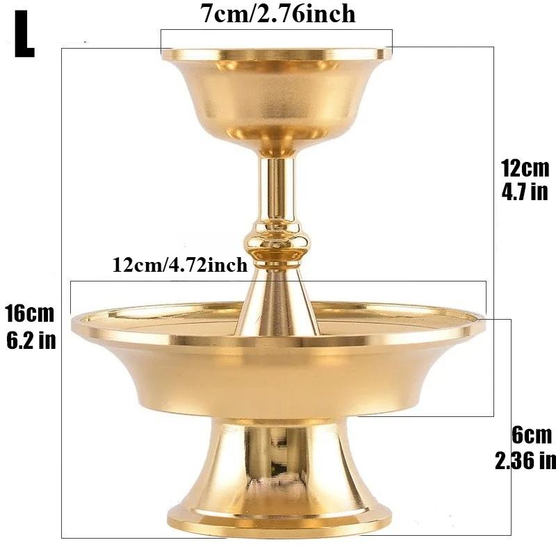 1pc Buddhist Guardian Cup Furnishing Copper Handicraft Polishing Tibetan Tribute Buddhism Holy Water Plate Home Candle Holder