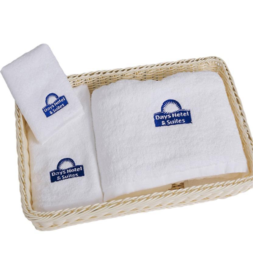 Luxurious Pure Cotton White Bath Towels - Thick, Absorbent, Perfect for Beauty Salons & Five-Star Hotels
