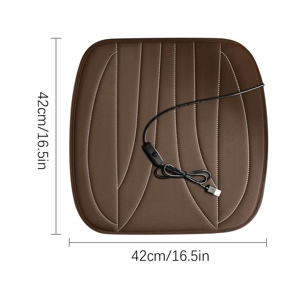 Heated Car Seat Cover Comfort USB Heating Mat Anti-slip Car Seat Warmer For Truck SUV Trailer Tractor Men Women Driver Elderly