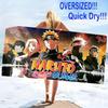 Anime Uzumaki Naruto Print Beach Towel, Large Soft Quick Dry Towel for Beach Camping Swimming