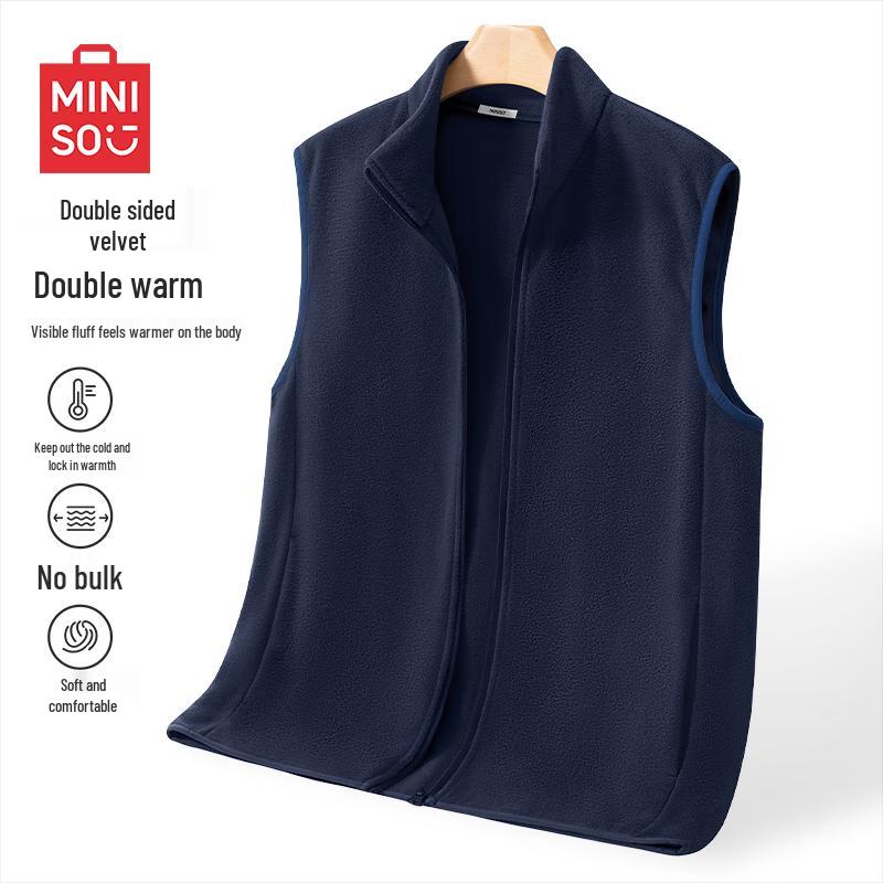 MINISO Мужской плюшевый флисовый жилет M