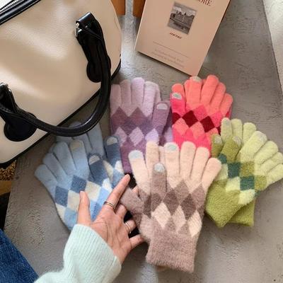 Keep Warm Winter Cycling Glove Touch Screen Women Glove New Knitted Glove  Female