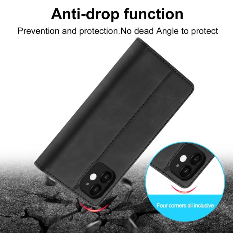 Per iPhone 12 mini LC.IMEEKE Magnetismo Forte Ultra-sottile Custodia a Flip Orizzontale Antiurto in TPU Opaco + Pelle PU con Supporto e Slot per Schede e Portafoglio
