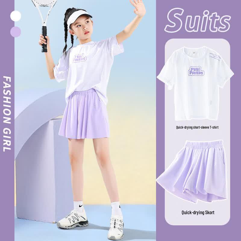 Moonkids Girls  Quick-Dry Sports Skirt Set 150cm