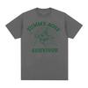 Funny Tummy Ache Survivor Meme Print Graphics T-Shirt Men Women's Vintage Short Sleeve Tees Oversized Cotton T Shirts Streetwear