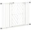 Pressure Fit Stair Gate Dog Gate W/ Auto Closing Door, Double Locking, Easy Installation, for 74-100cm Openings - White