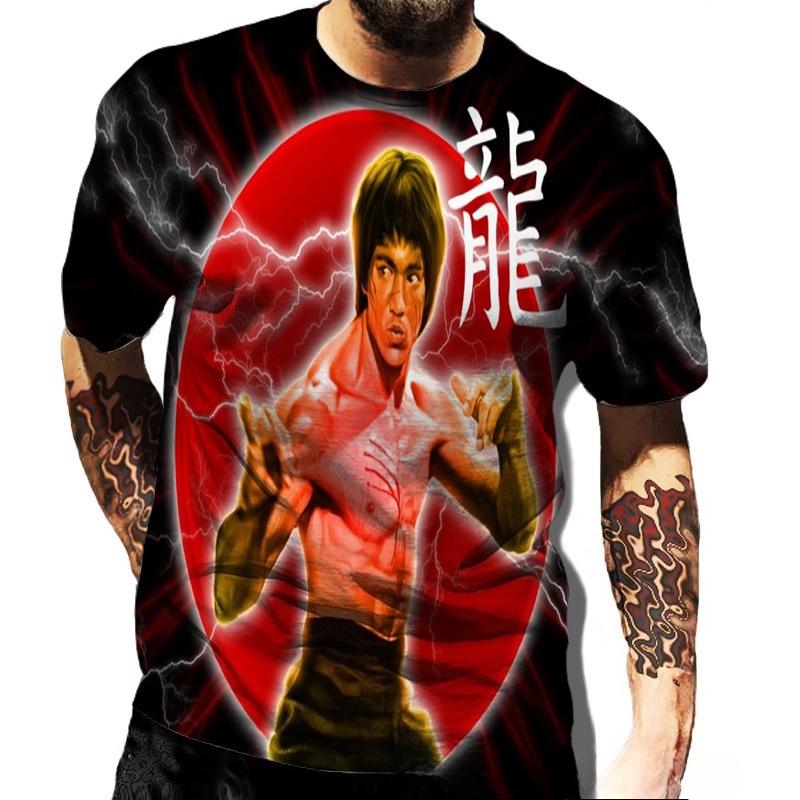 Modisches Herren-Rundhals-Kurzarm-3D-Casual-Farbprint-Casual-Kurzarm-Rundhals-T-Shirt