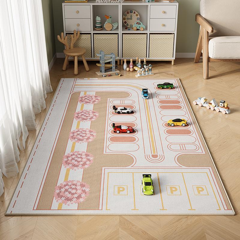

VIKAMA Детский ковер-игровая площадка для игрушечных машинок, Красочные и веселые игровые ковры с дорогами для декора детской комнаты, Мягкий ковер с нескользящей основой 100x160CM(3.3X5.3FT