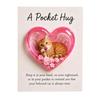 Cat Memorial Pocket Hug with Inspirational Card Emotional Support Love Heart Shaped Cat Pocket Token Decoration Cat Owners Keepsake Gift