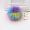 Color Hairy Ball Keychain Bag Backpack Pendant