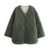Kaslead New Arrival Women's Clothing Fashion Style Stylish Simple and Versatile Loose Quilting Embroidery Cotton Jacket Outwear