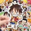 100pcs One Piece Cute Cartoon Stickers DIY Skateboard Phone Case Laptop Motorcycle Waterproof Cool Anime Sticker Decals Toy