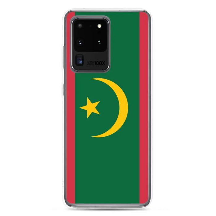 Coque Téléphone – Samsung – Galaxy S20 – Drapeau de la Mauritanie – Souple – Multicolore