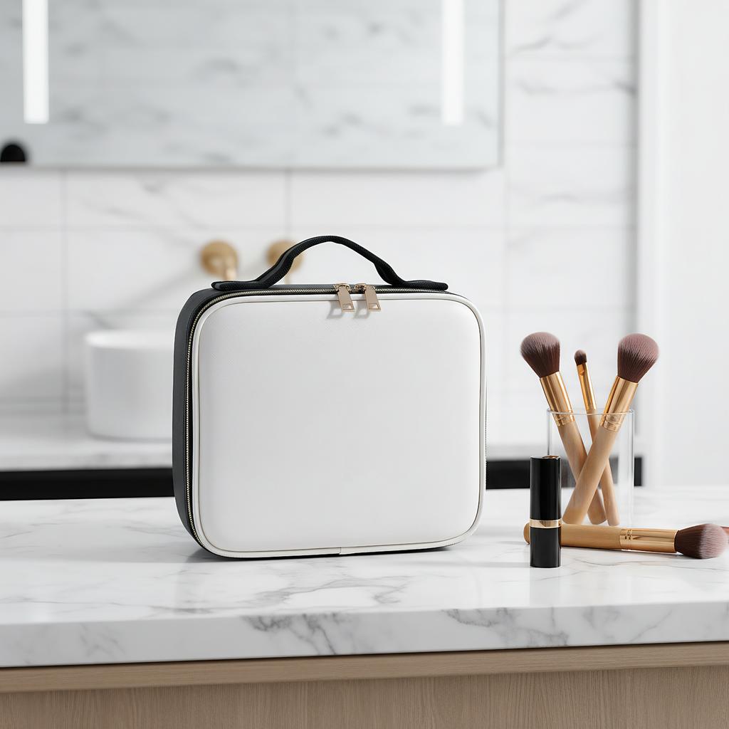 Nylon Artist Storage Bag with Adjustable Dividers Cosmetic Bag for Women Jewelry Digital Accessories