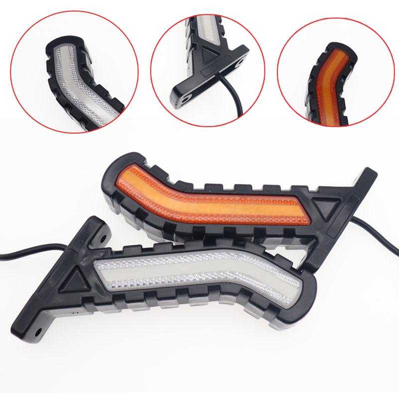 2 Pack Side Marker Light Signal Light Truck Turn Trailer LED Neon Light Bar 24V Truck Position Light Waterproof Triple Side Light Amber Red White