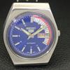 JAPAN VINTAGE SEIKO 5 AUTOMATIC 6309A MENS BLUE COLOR DIAL WATCH A701456-5 R206b-a701456