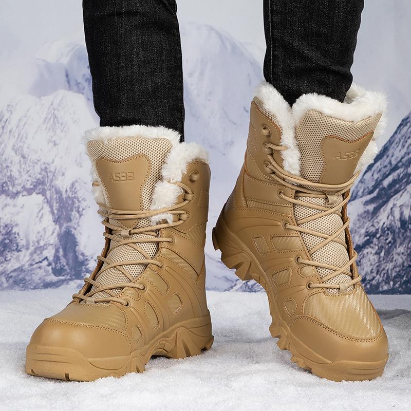 Winter grote maat outdoor laarzen antivries wandelschoenen antislip fluwelen wildernis sport wandelen warme sneeuwlaarzen
