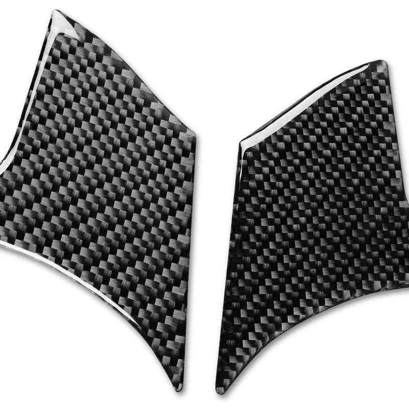 

2PCS Car Steering Wheel Button Cover Trim Sticker Decoration For Chevrolet Silverado Sierra 2007-2013 For GMC Yukon Carbon Fiber