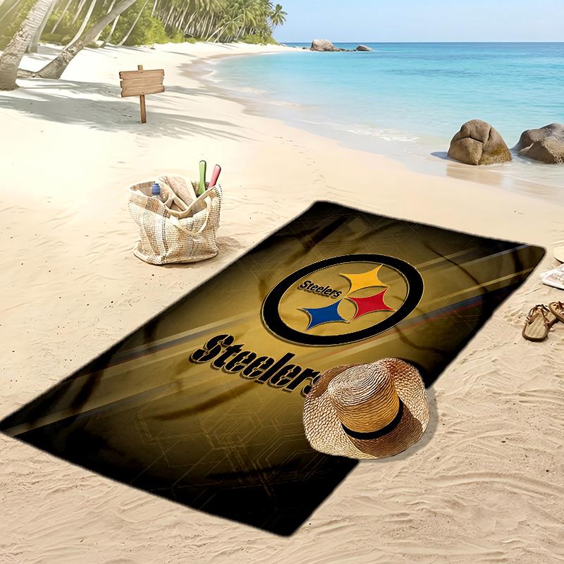 Pittsburgh Steelers Print Beach Towel Soft Portable Quick?dry Towel For Pool Summer Vacation Outdoor Sport