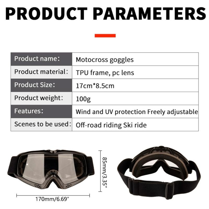 Protective Goggles for Child Teen Glasses Cycling Skiing Riding Eyewear