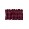 Polyester Door Valance Curtain Red Black Plaid Window Curtain Kitchen Valance Curtain  For Kitchen