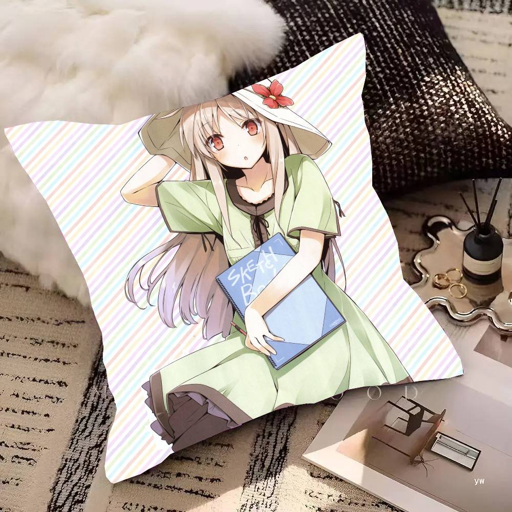 Shiina Mashiro Anime The Pet Girl Of Sakurasou Pillow Case Fashion Square Pillowcase Bedroom Sofa Room Ins Decoration Leisure