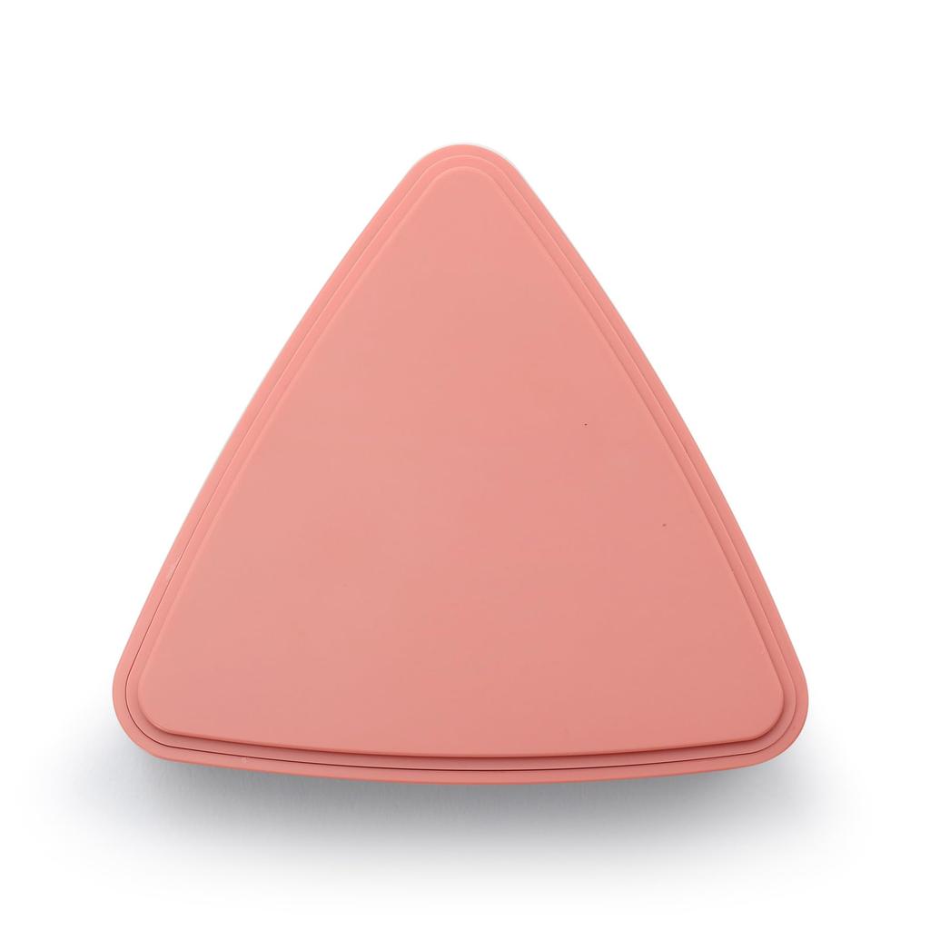 Dreieckige Reisbällchen-Box mit integriertem Kühlakku für einen Macaron W x T x Mini Bento Hergestellt in GEL-COOL Reis, Pink, 10,3cm 9,5cm 6,6cm H, Box, One-Touch