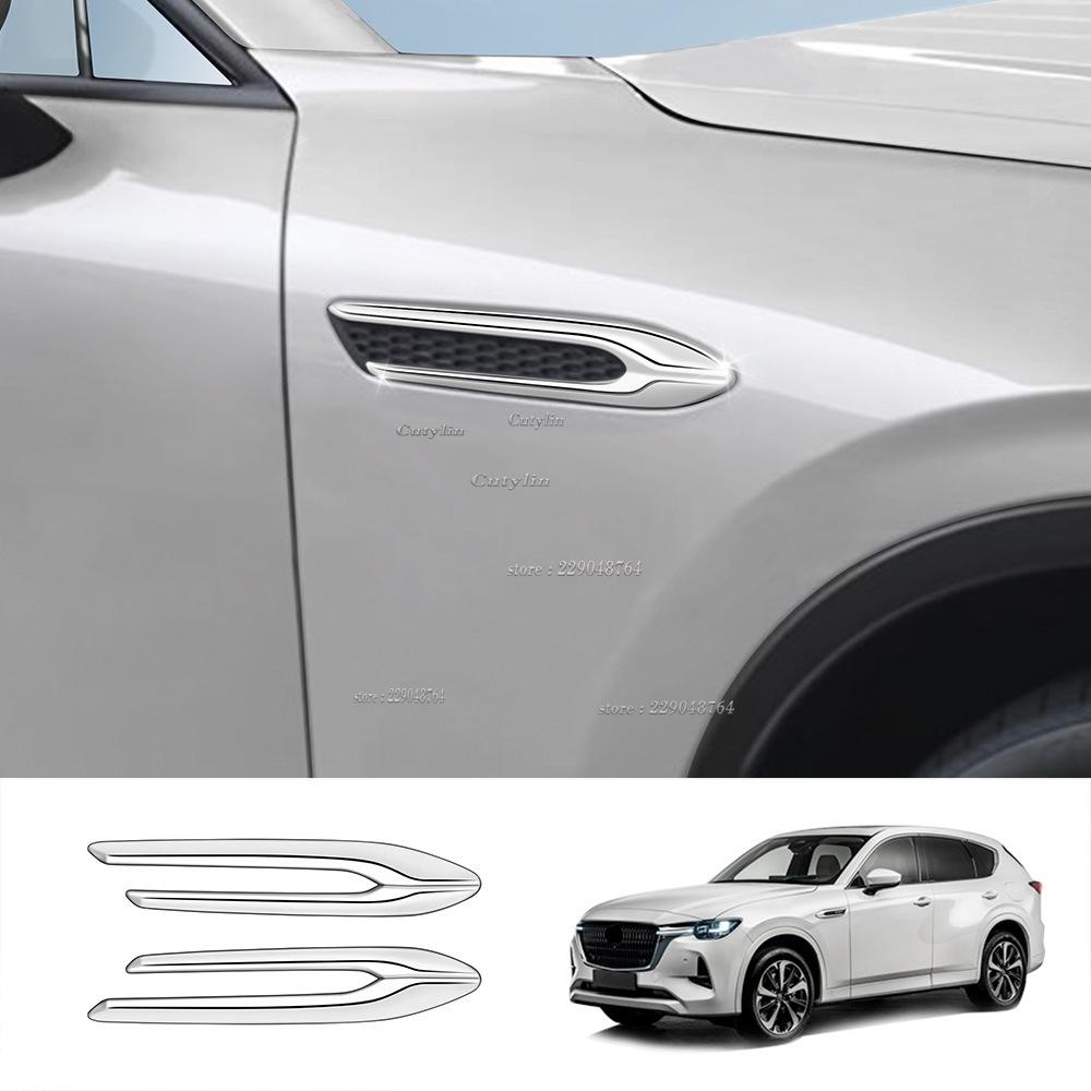 For Mazda CX60 -2024 For cx-80 CX80 2024-2025 Car Shark Gill Fender Side Air Flow Outlet Vent Sticker Trim Decal Car Styling