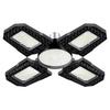 Deformable LED Four-Leaf Garage Light, 100W E27 Industrial Brightness Lamp for Warehouse/Factory