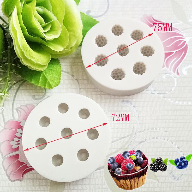 Food Grade Silicone Mold Blueberry Raspberry Mulberry Fruit Sugar Coated Chocolate Clay DIY Handmade Dropper Mold