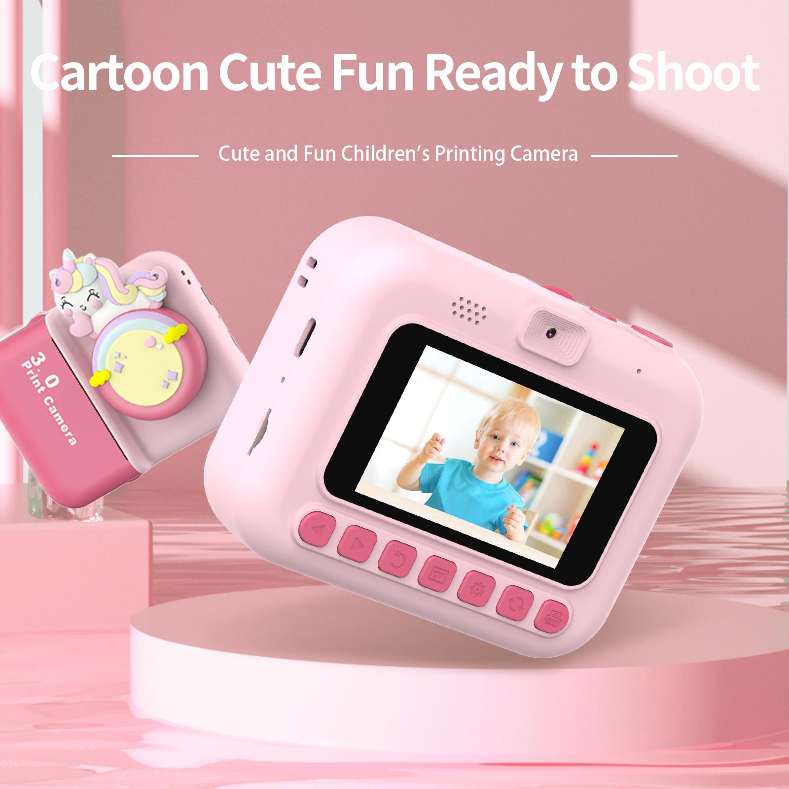 

D3 Kids Instant Print Camera 3.0 Inch Screen 1080P Video Photo Digital Camera Birthday Gift Yellow